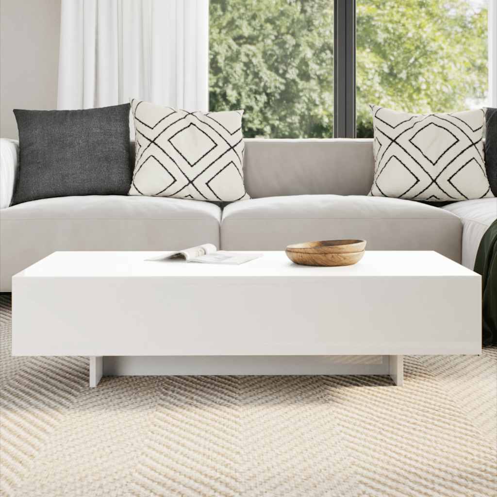 vidaXL Salontafel hoogglans wit