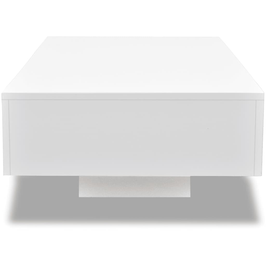 vidaXL Salontafel hoogglans wit