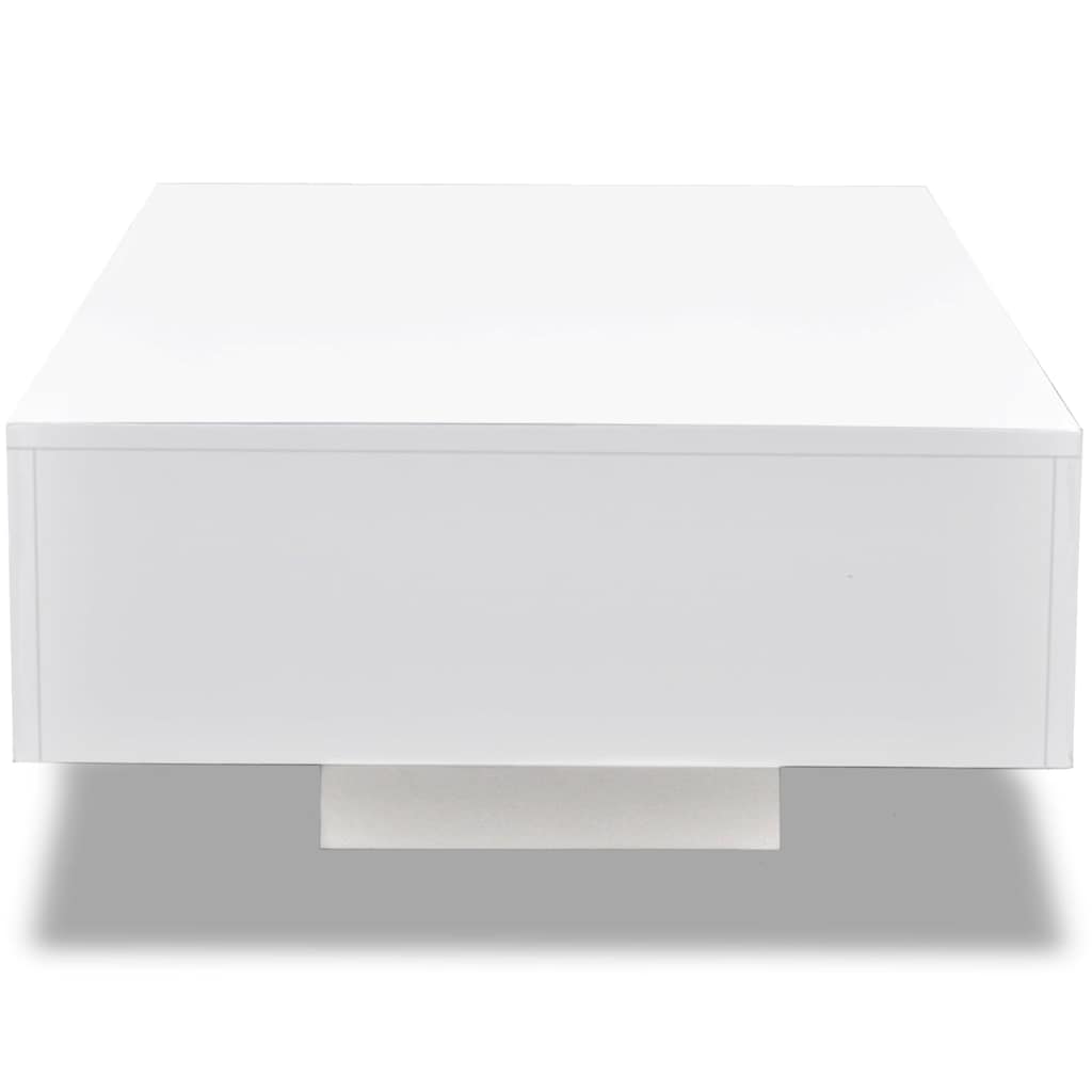 vidaXL Salontafel hoogglans wit