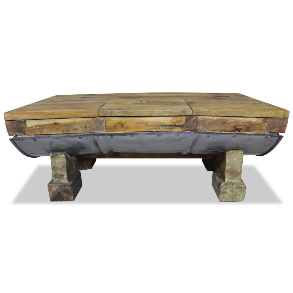 vidaXL Salontafel 90x50x35 cm gemengd gerecycled hout