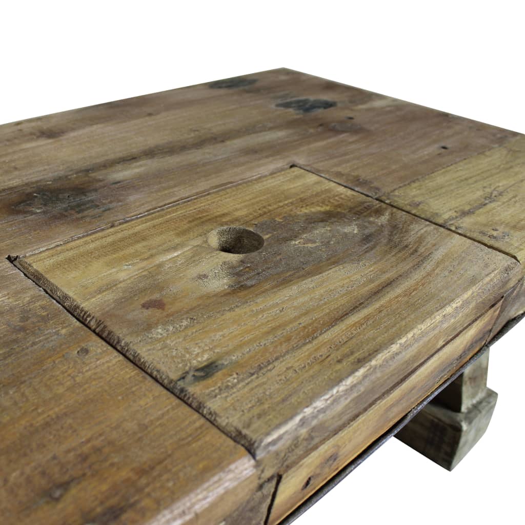 vidaXL Salontafel 90x50x35 cm gemengd gerecycled hout