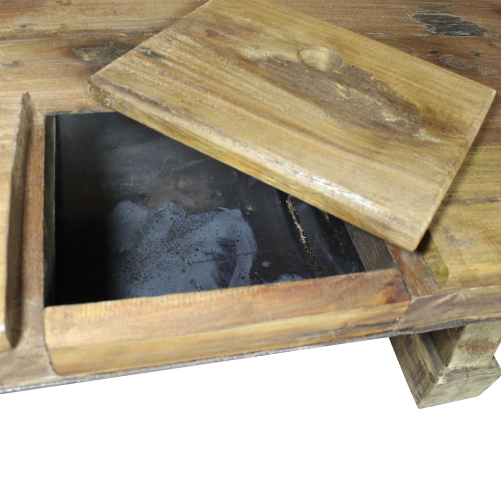 vidaXL Salontafel 90x50x35 cm gemengd gerecycled hout