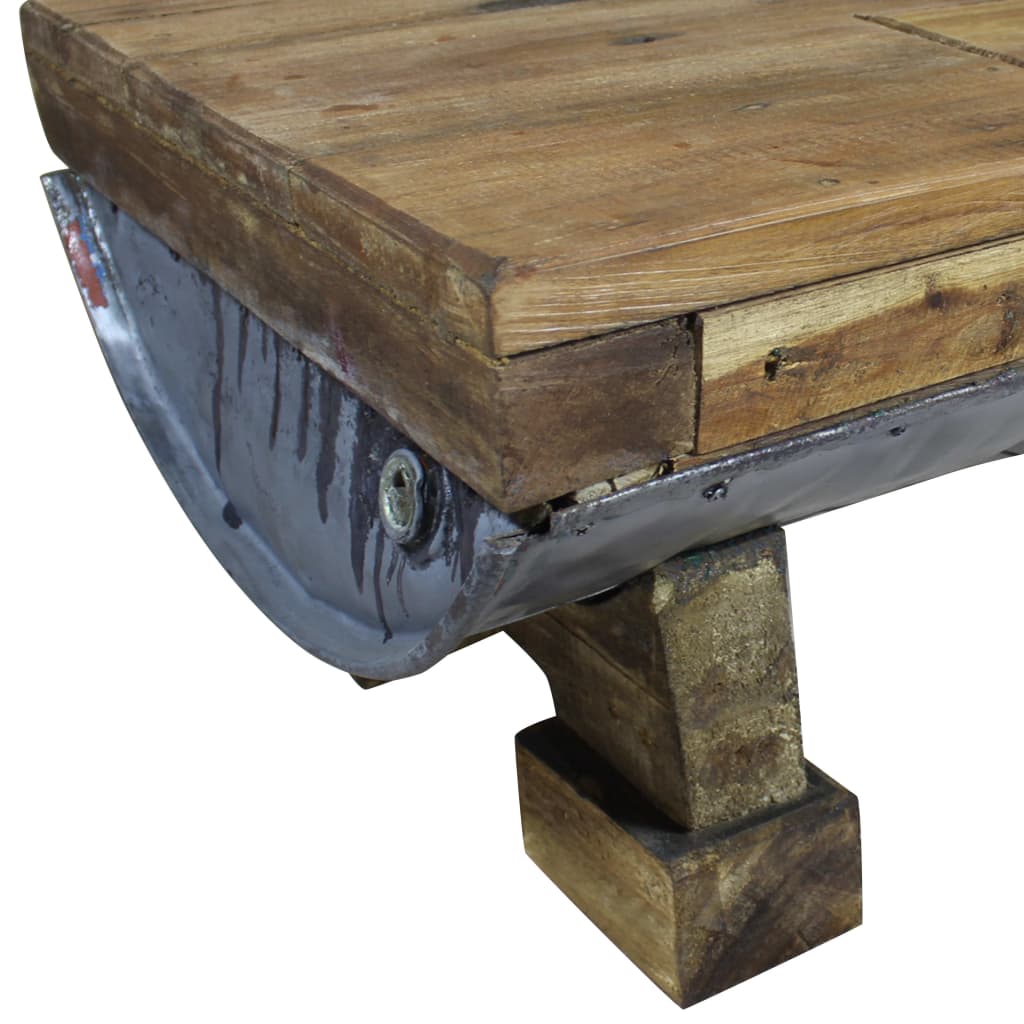 vidaXL Salontafel 90x50x35 cm gemengd gerecycled hout