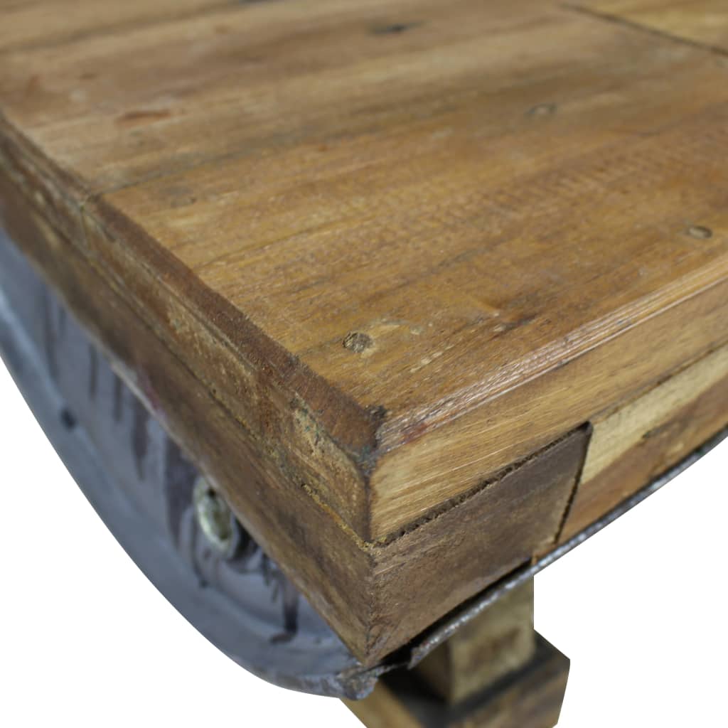 vidaXL Salontafel 90x50x35 cm gemengd gerecycled hout