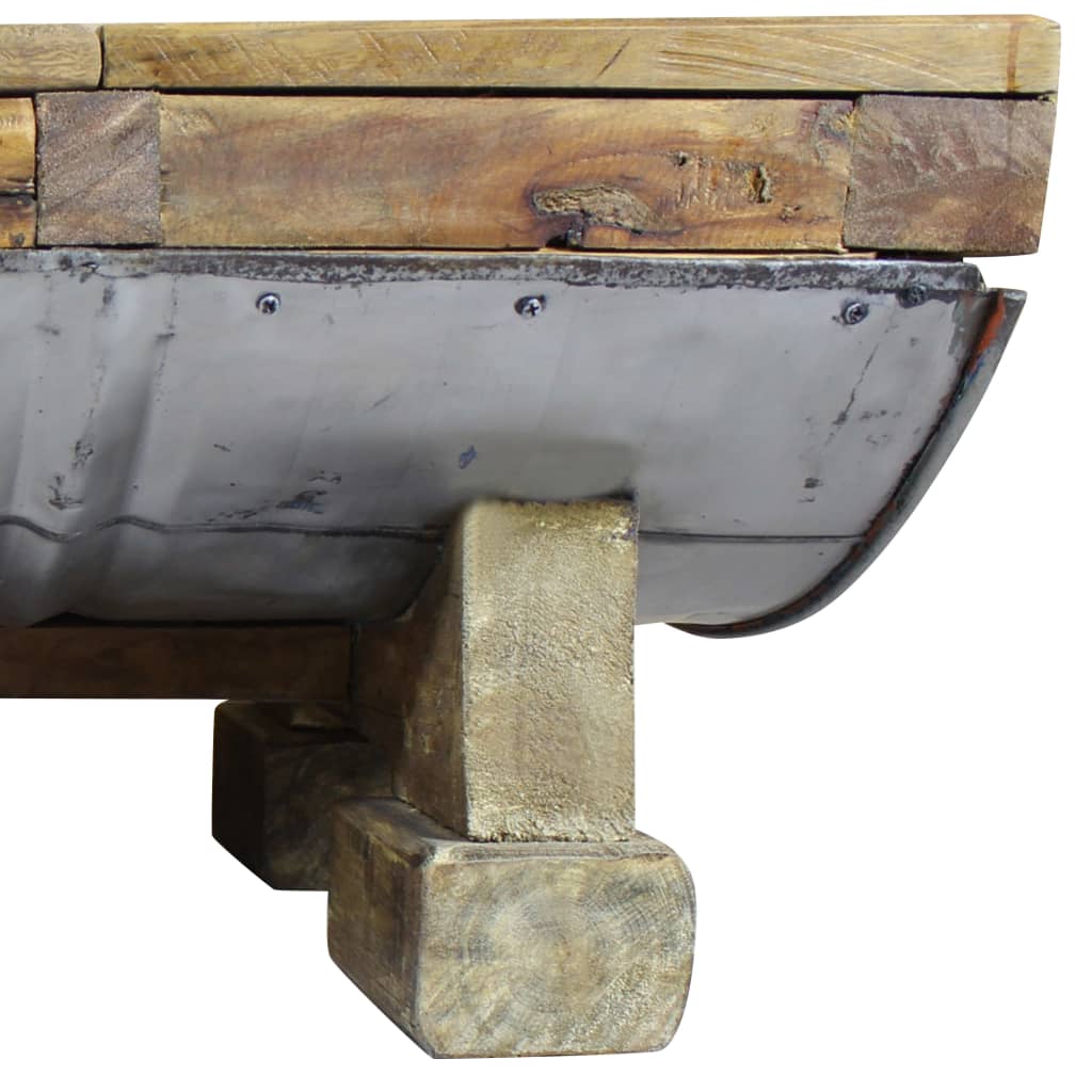 vidaXL Salontafel 90x50x35 cm gemengd gerecycled hout