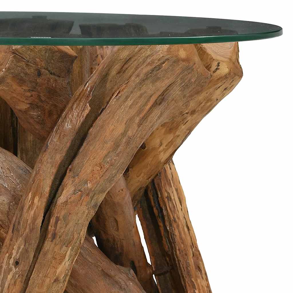 vidaXL Salontafel 60 cm massief teak drijfhout