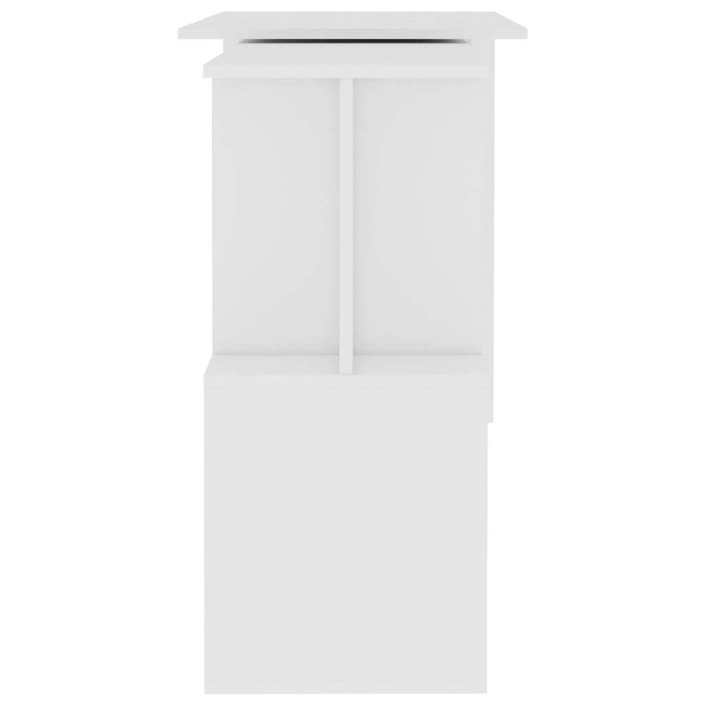 vidaXL Hoekbureau 200x50x76 cm bewerkt hout wit