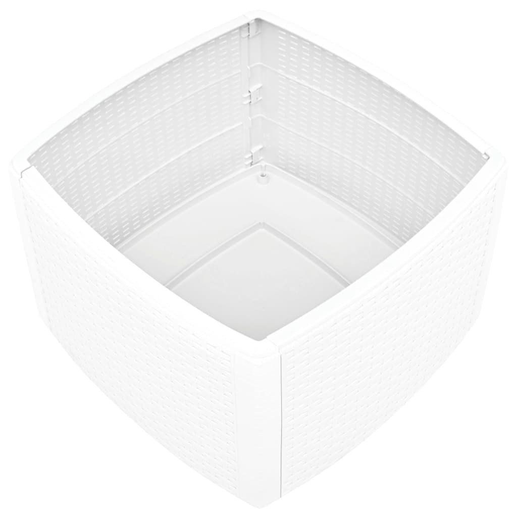 vidaXL Bijzettafel 54x54x36,5 cm kunststof wit