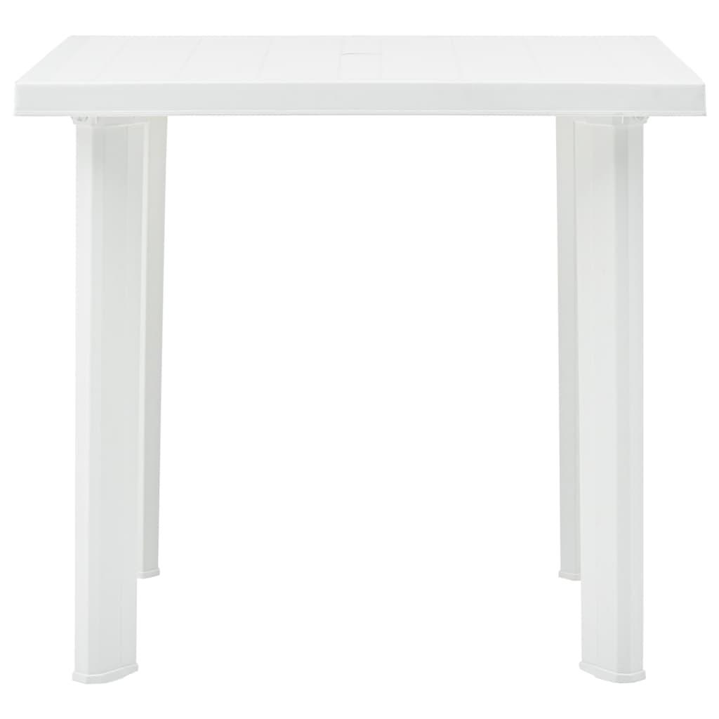 vidaXL Tuintafel 80x75x72 cm kunststof wit