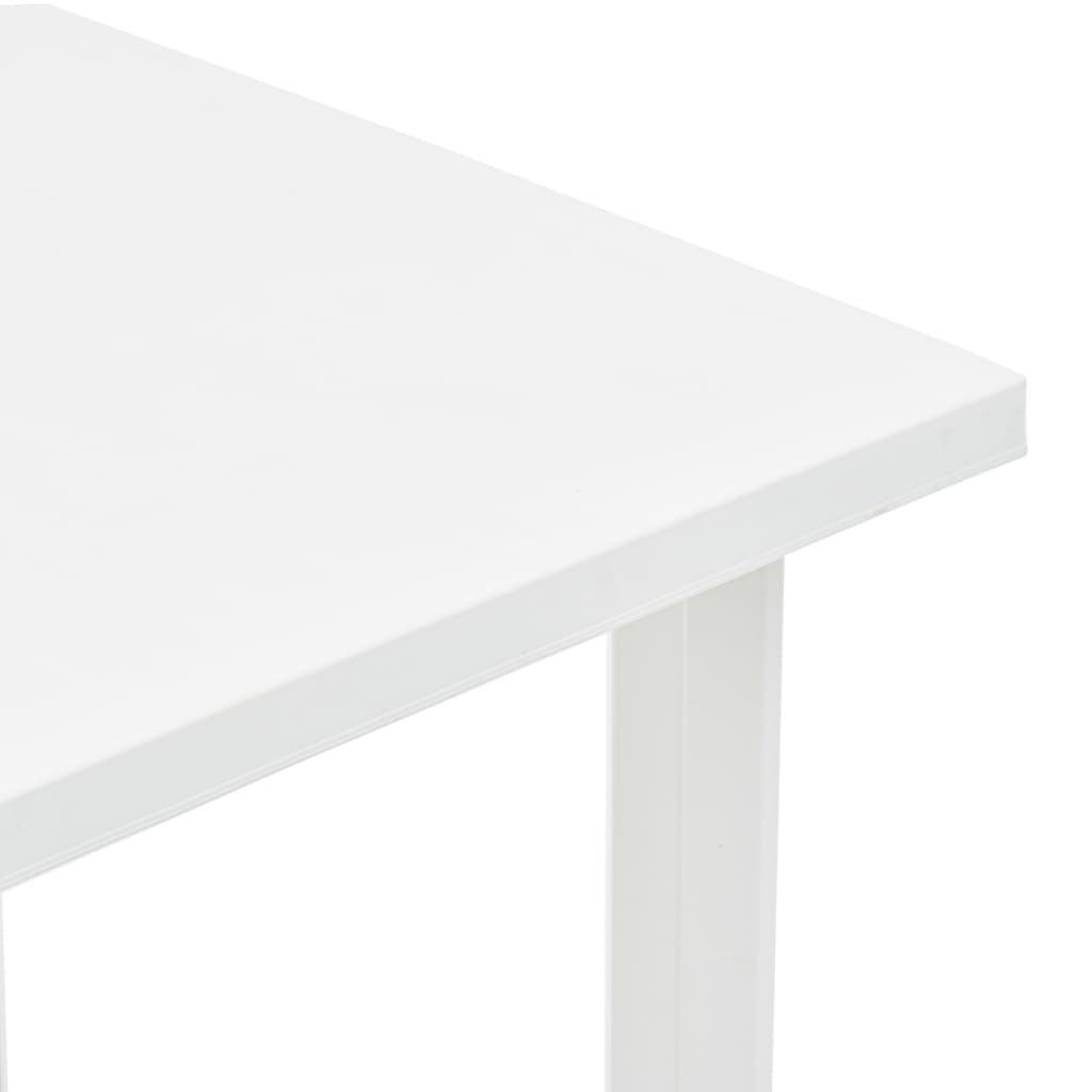 vidaXL Tuintafel 80x75x72 cm kunststof wit