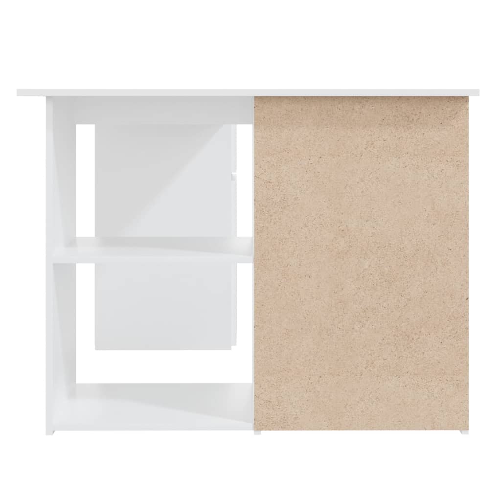 vidaXL Hoekbureau 145x100x76 cm bewerkt hout wit