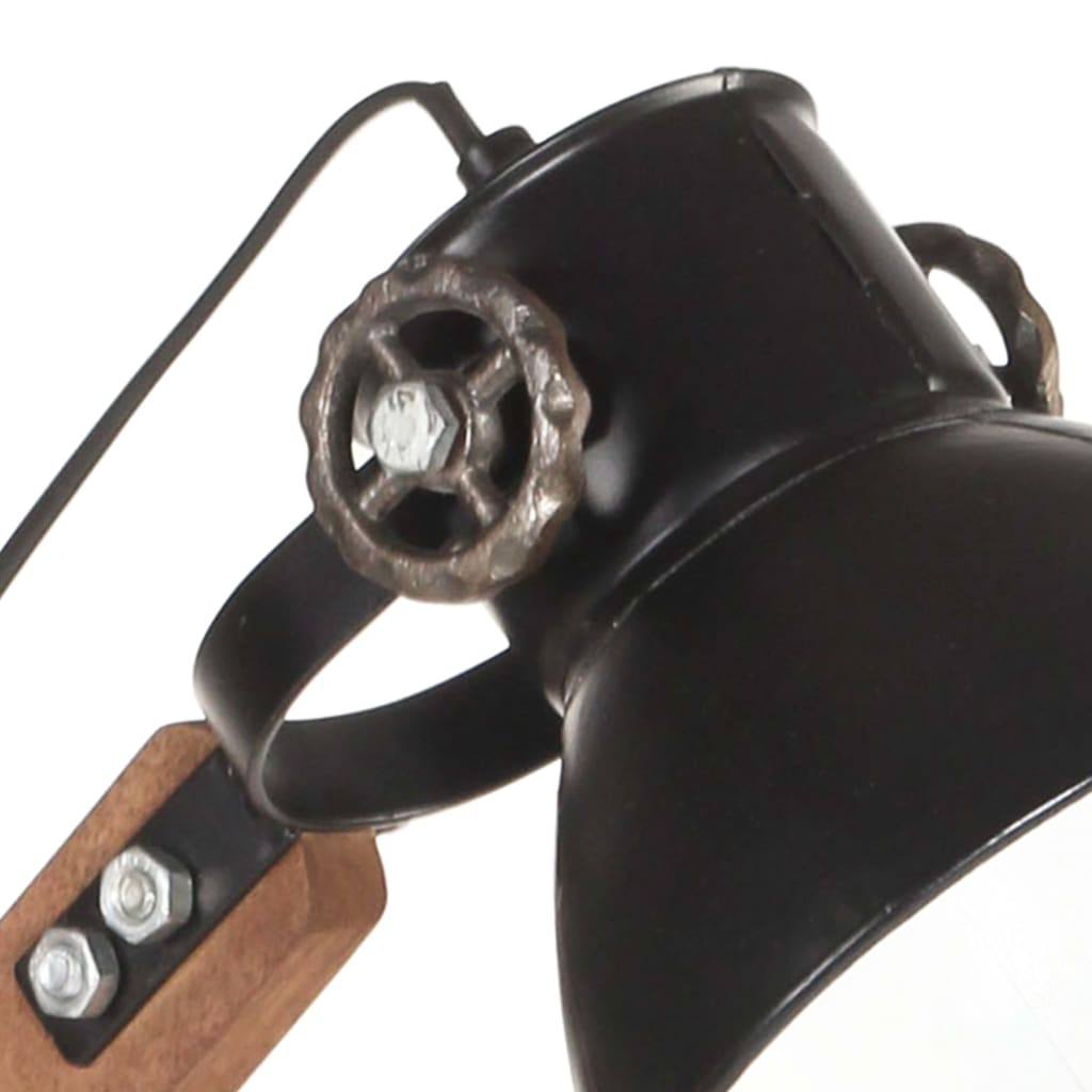vidaXL Bureaulamp industrieel rond E27 58x18x90 cm zwart