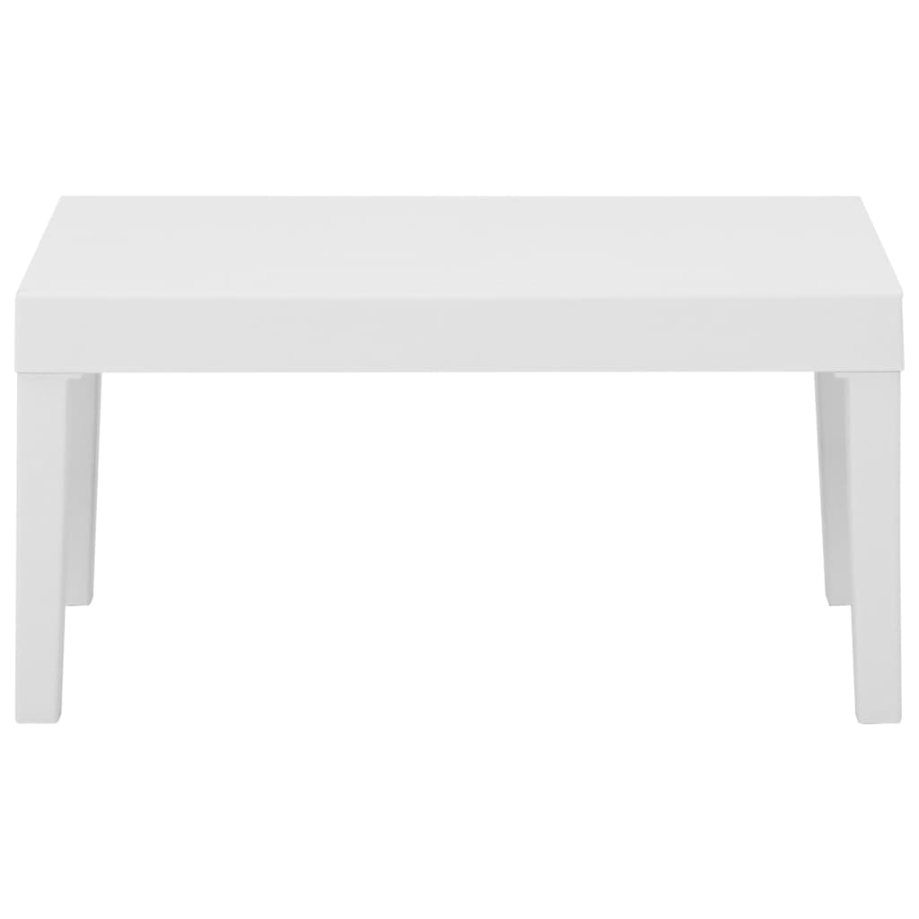 vidaXL 4-delige Loungeset met kussens kunststof wit