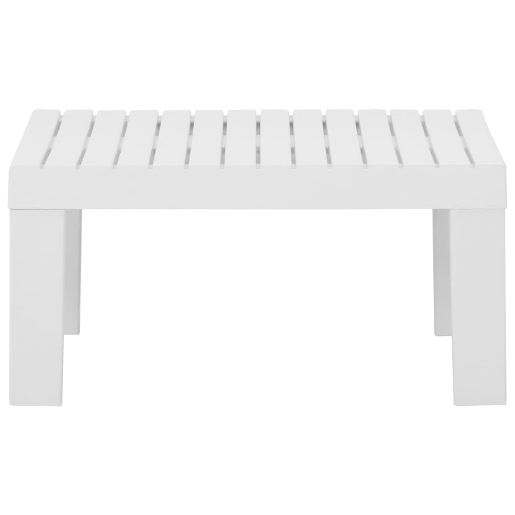 vidaXL 2-delige Loungeset met kussens kunststof wit