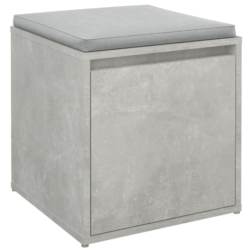 vidaXL Opbergbox met lade 40,5x40x40 cm bewerkt hout betongrijs