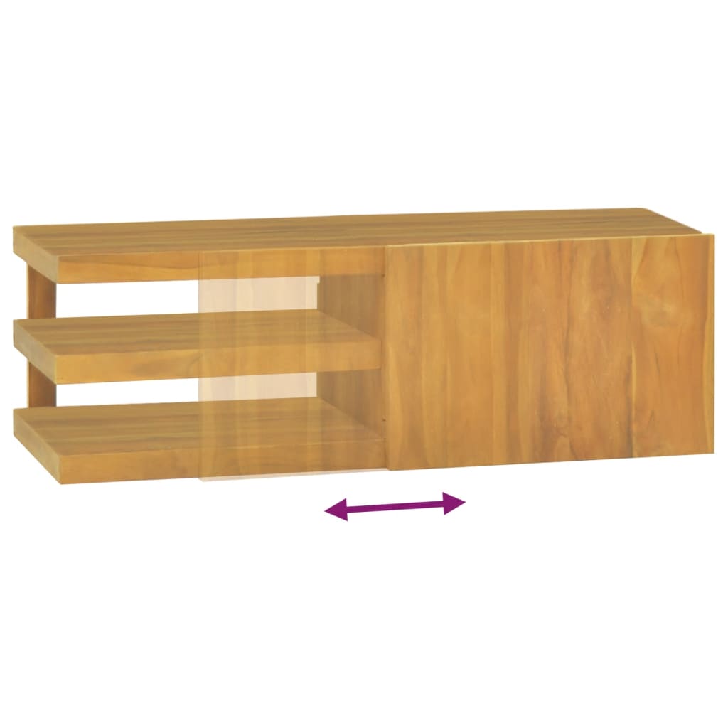 vidaXL Badkamerwandkast 90x40x30 cm massief teakhout