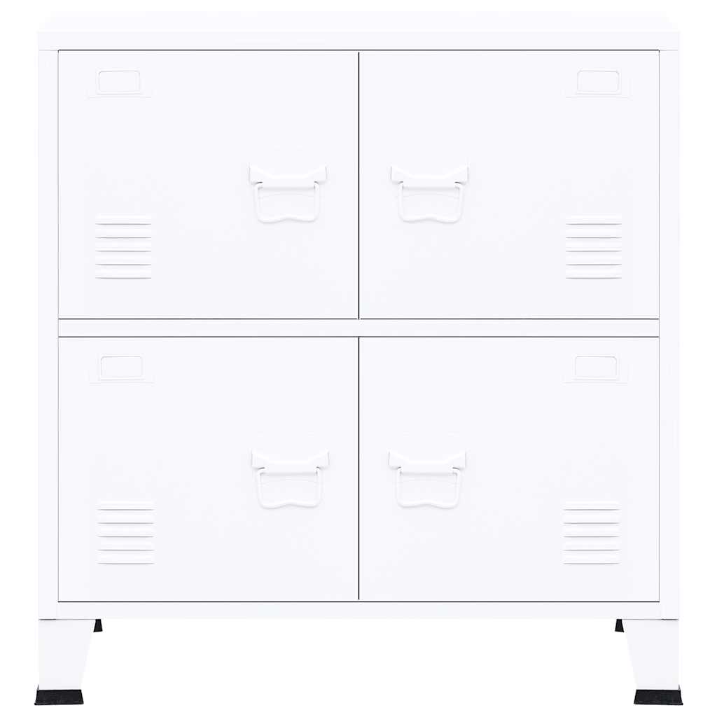 vidaXL Opbergkast industrieel 75x40x80 cm staal wit