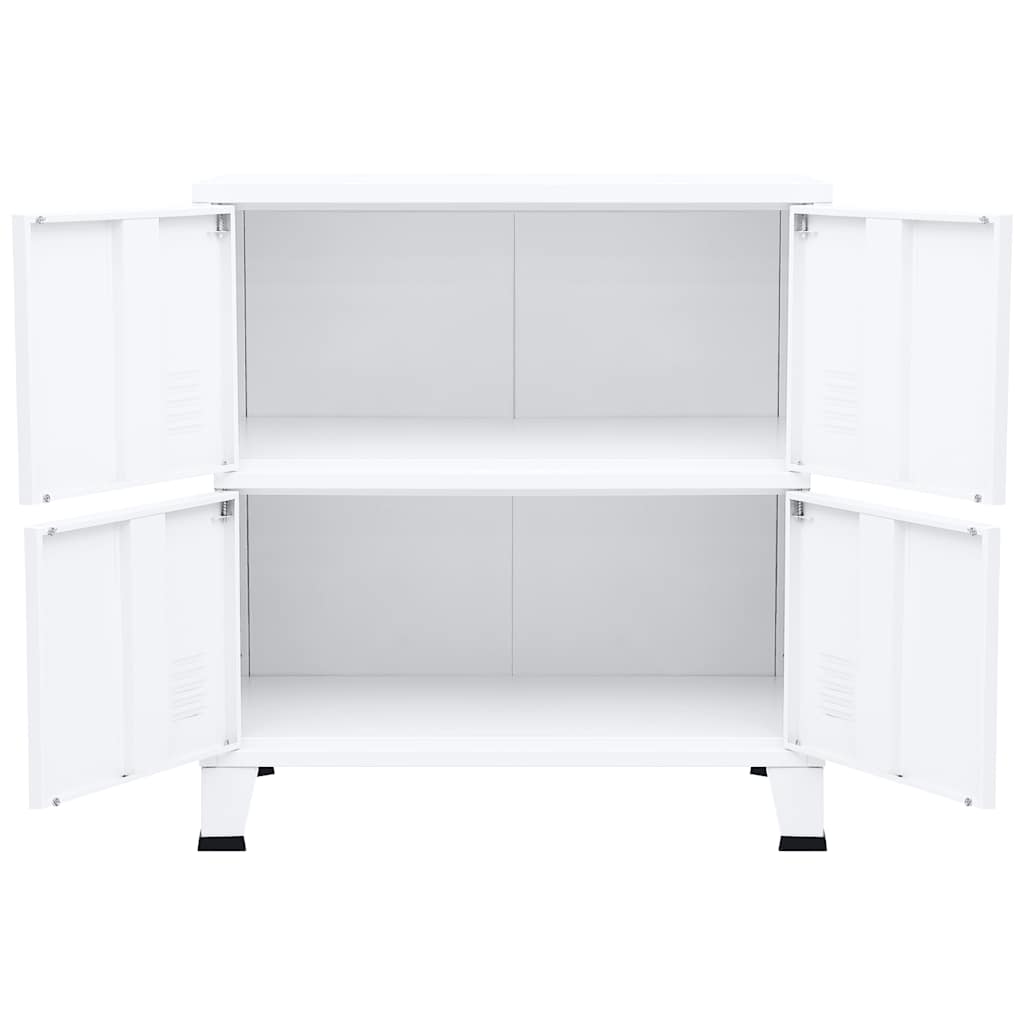 vidaXL Opbergkast industrieel 75x40x80 cm staal wit