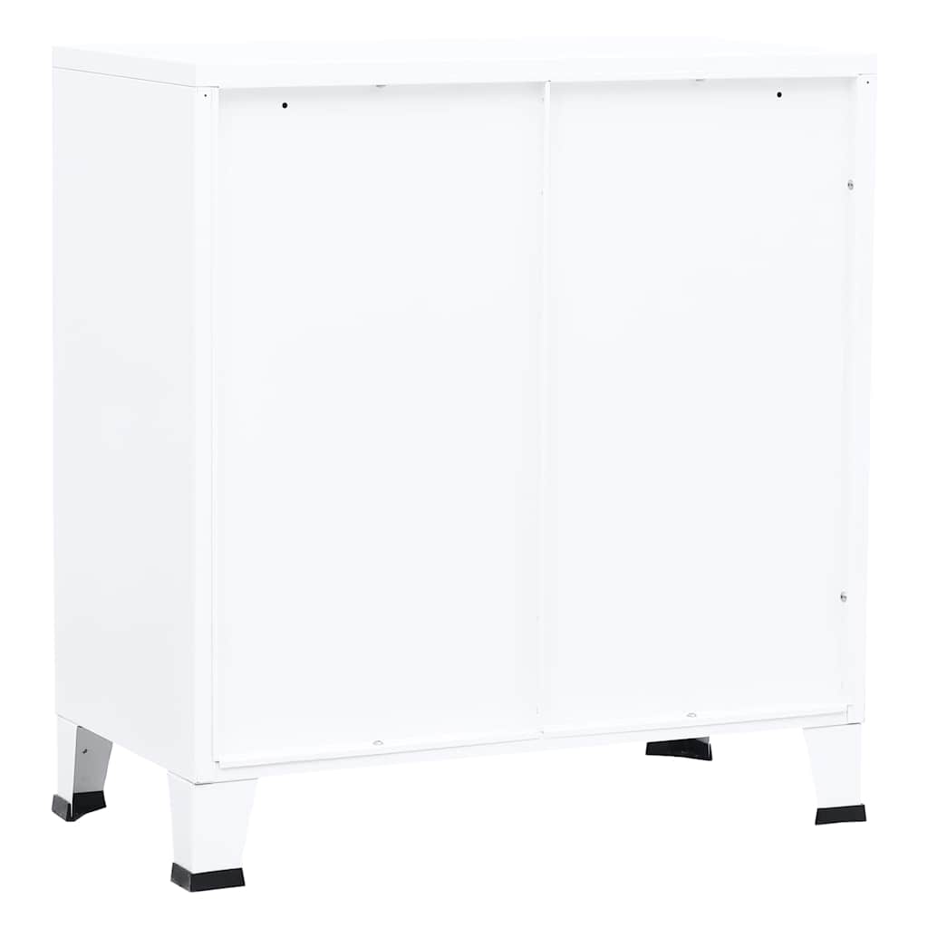 vidaXL Opbergkast industrieel 75x40x80 cm staal wit
