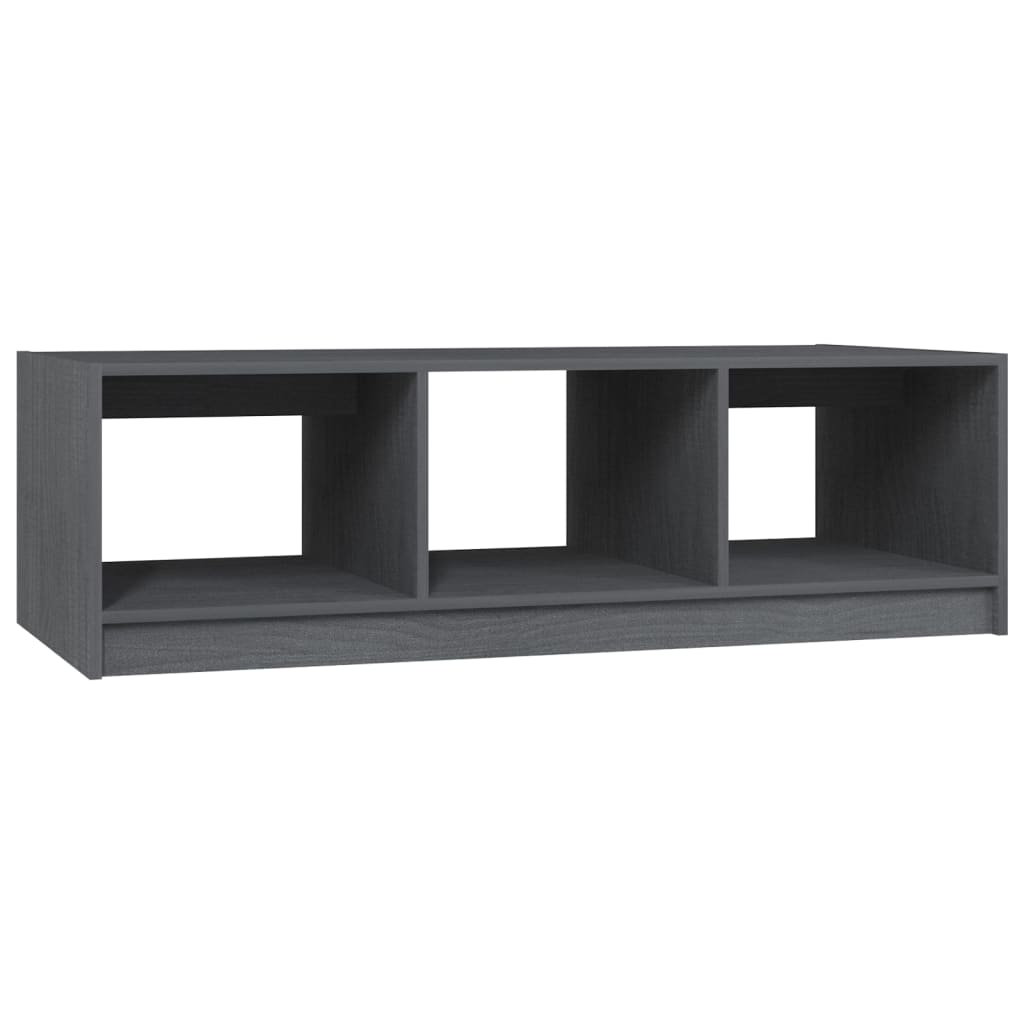 vidaXL Salontafel 110x50x34 cm massief grenenhout grijs