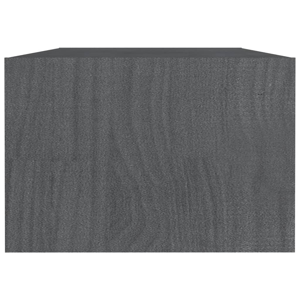 vidaXL Salontafel 110x50x34 cm massief grenenhout grijs
