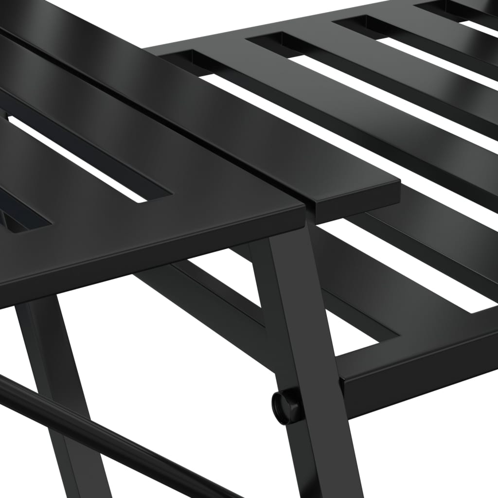 vidaXL Tuinbank 2-zits 165 cm staal zwart