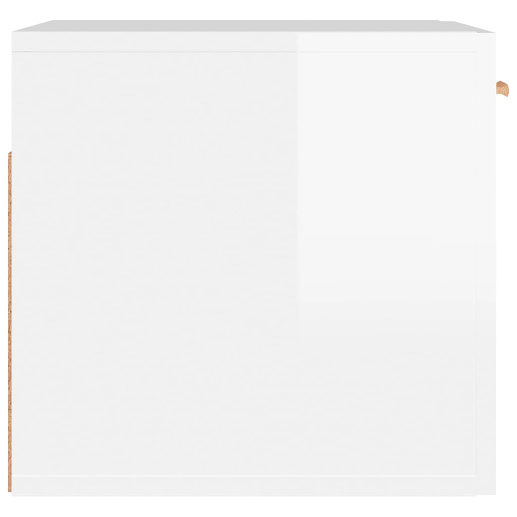 vidaXL Wandkast 80x35x36,5 cm bewerkt hout hoogglans wit