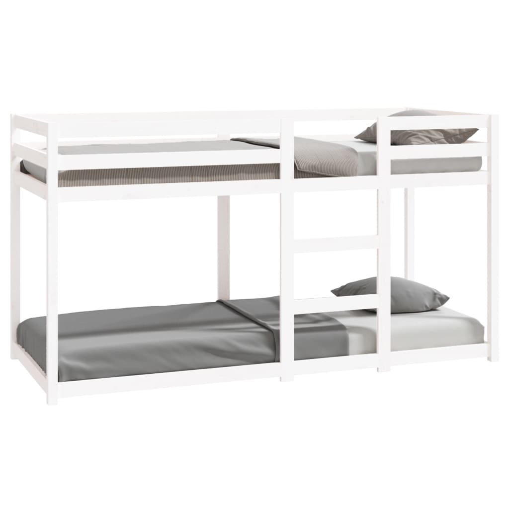 vidaXL Stapelbed 80x200 cm massief grenenhout wit
