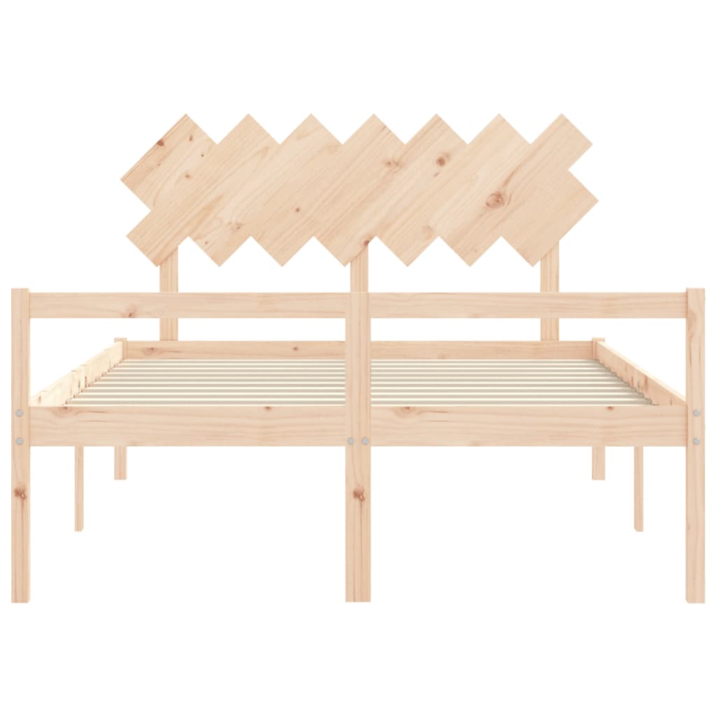 vidaXL Seniorenbed met hoofdbord massief hout 140x200 cm