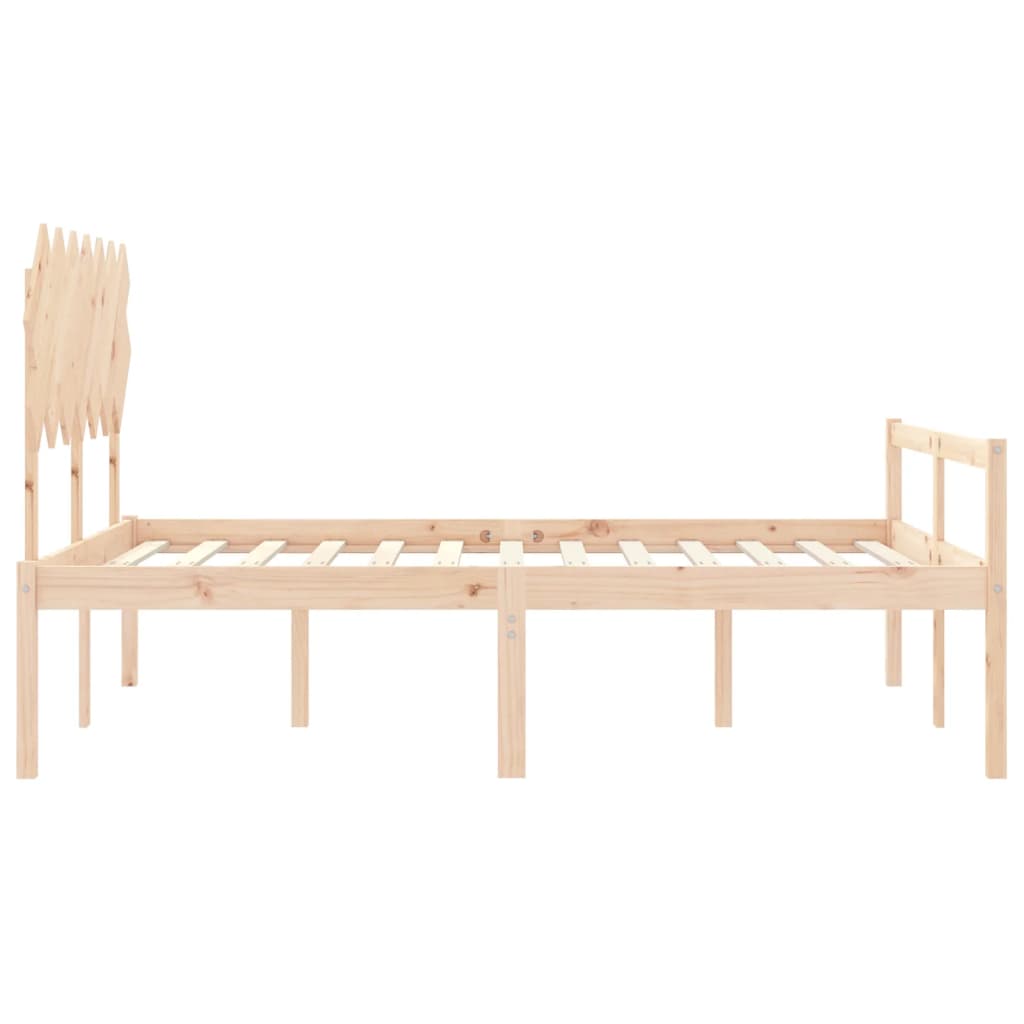 vidaXL Seniorenbed met hoofdbord massief hout 140x200 cm