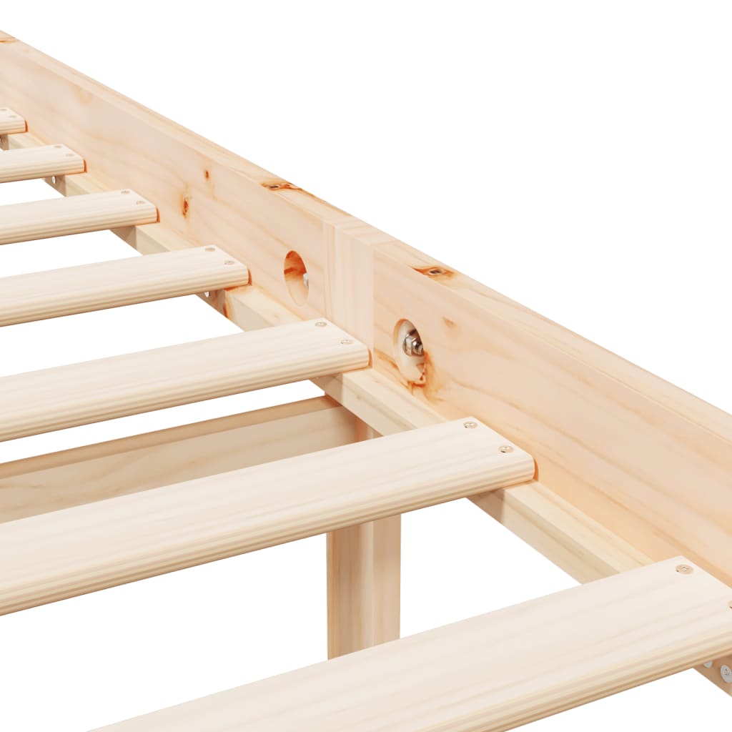 vidaXL Seniorenbed met hoofdbord massief hout 140x200 cm