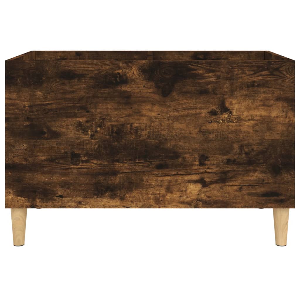 vidaXL Platenkast 74,5x38x48 cm bewerkt hout gerookt eikenkleurig
