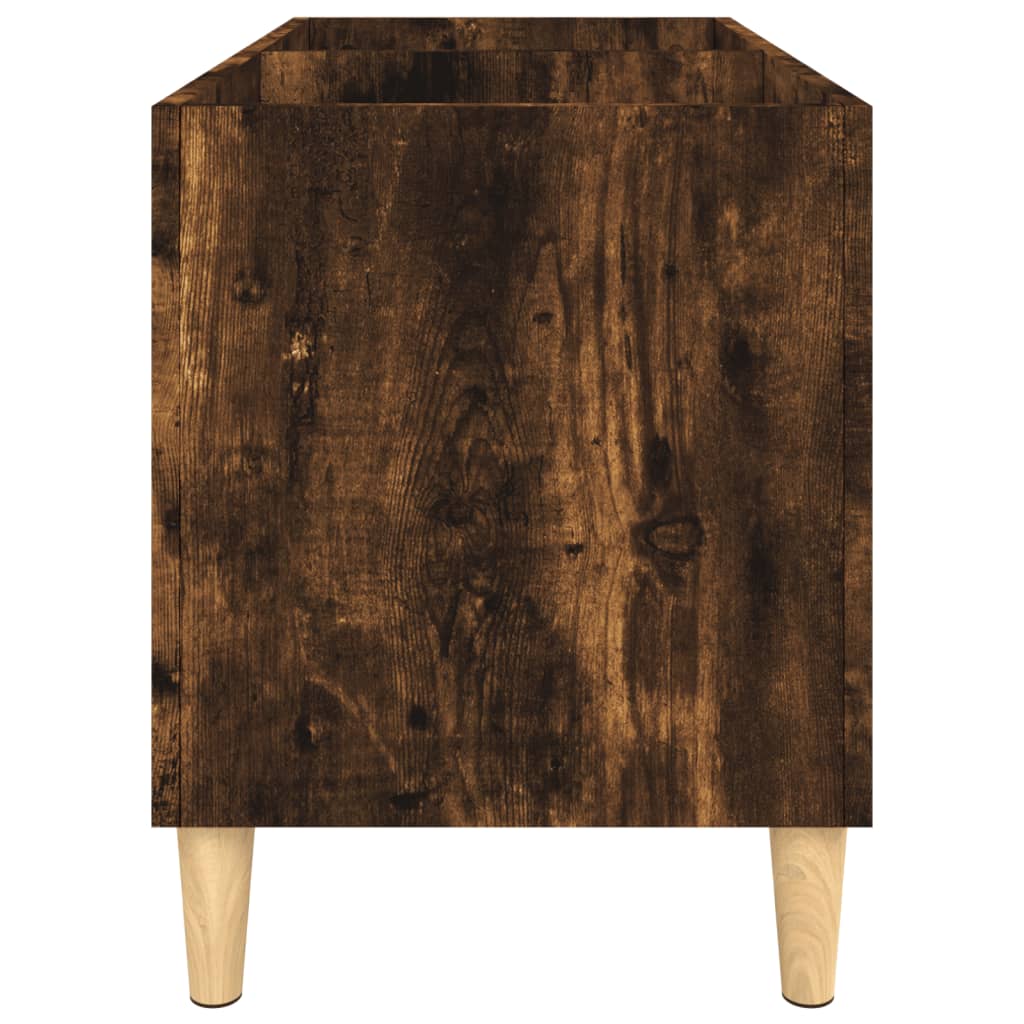 vidaXL Platenkast 74,5x38x48 cm bewerkt hout gerookt eikenkleurig