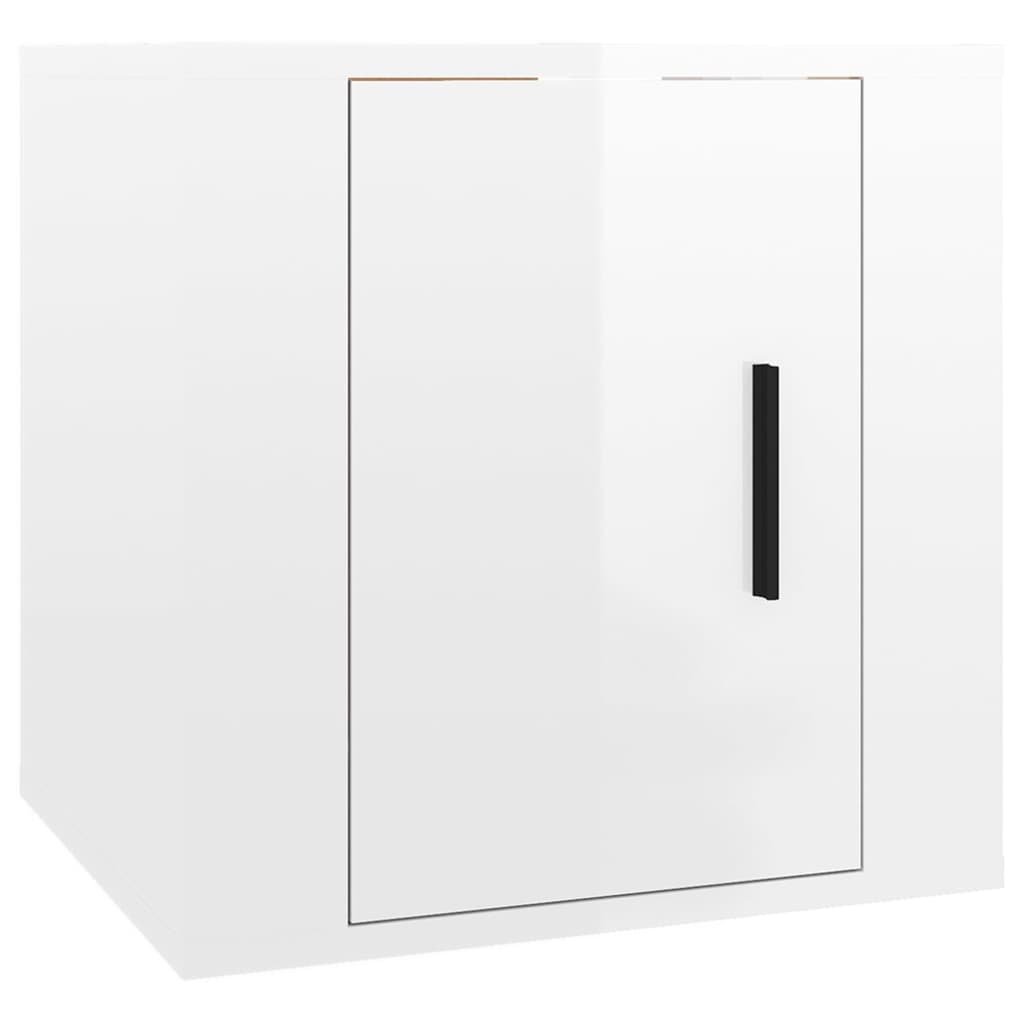 vidaXL 2-delige Tv-meubelset bewerkt hout hoogglans wit