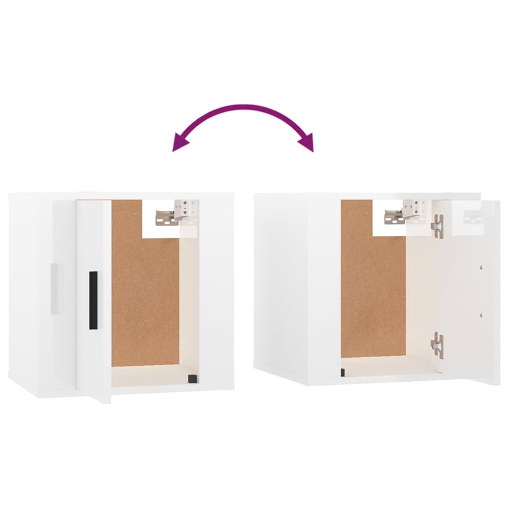vidaXL 2-delige Tv-meubelset bewerkt hout hoogglans wit