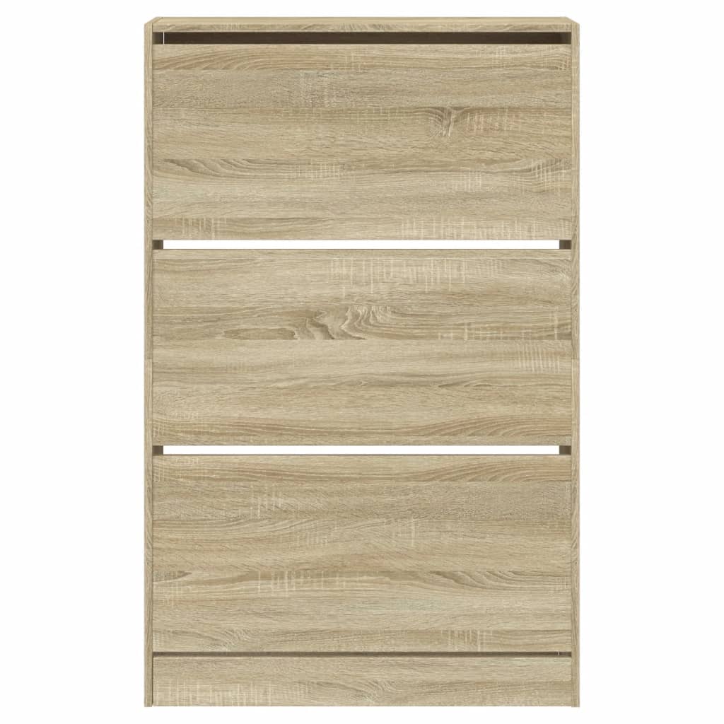 vidaXL Schoenenkast 80x21x125,5 cm bewerkt hout sonoma eikenkleurig