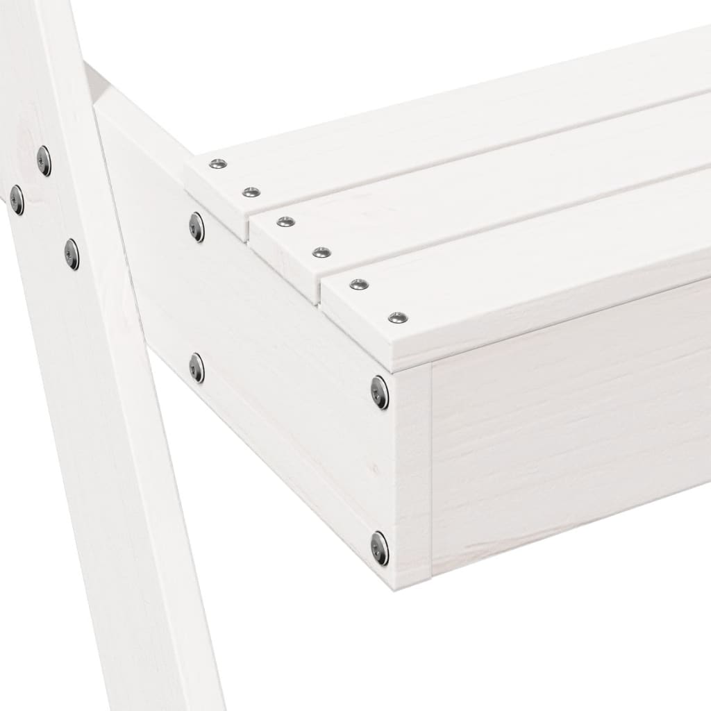 vidaXL Picknicktafel met zandbak voor kinderen massief grenenhout wit