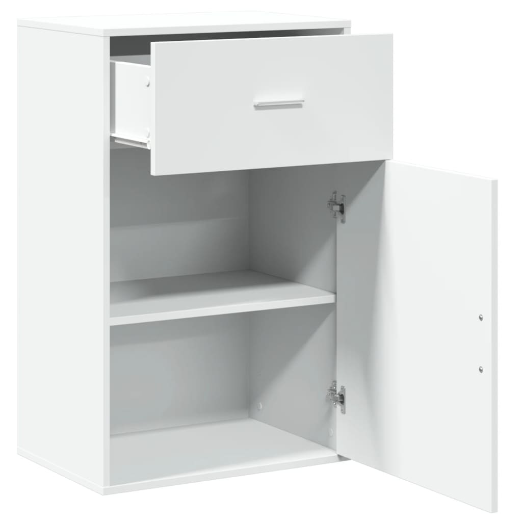 vidaXL Opbergkast 56,5x39x90 cm bewerkt hout wit