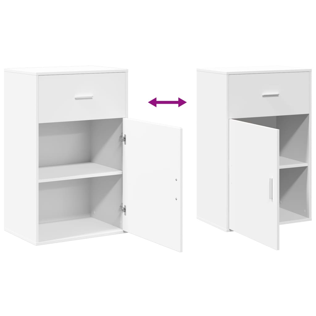 vidaXL Opbergkast 56,5x39x90 cm bewerkt hout wit