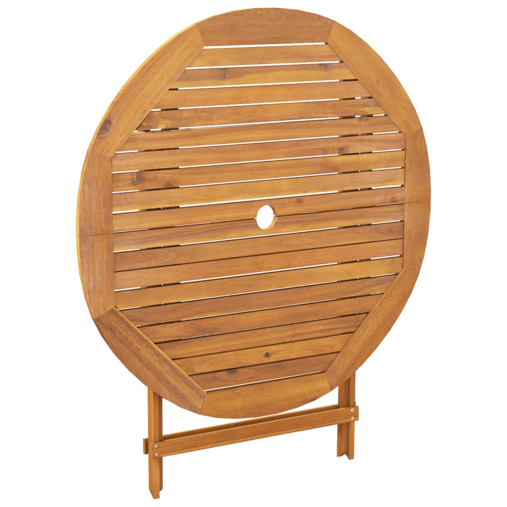 vidaXL 5-delige Tuinset massief hout en stof antracietkleurig