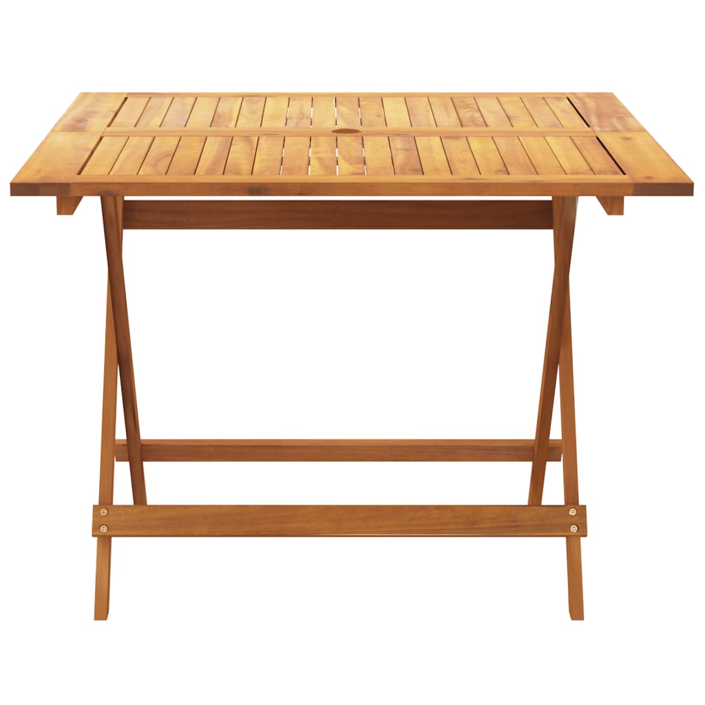 vidaXL 5-delige Tuinset massief hout en stof crèmewit