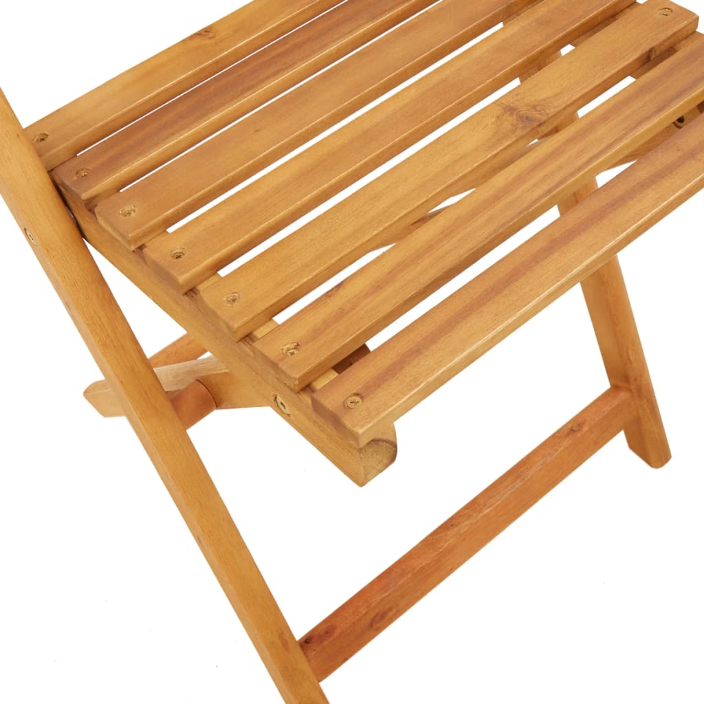 vidaXL 5-delige Tuinset massief hout en stof crèmewit