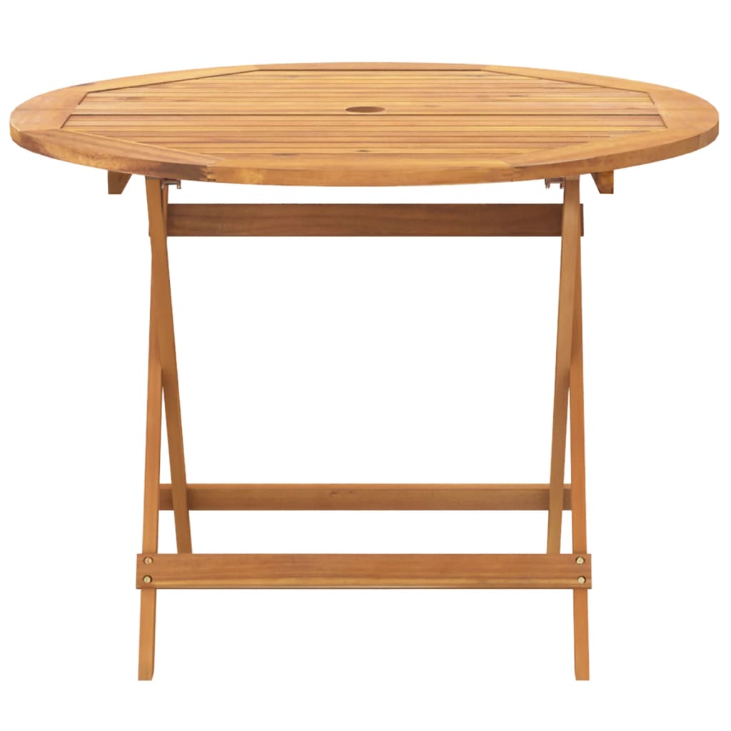 vidaXL 5-delige Tuinset massief hout en stof beige