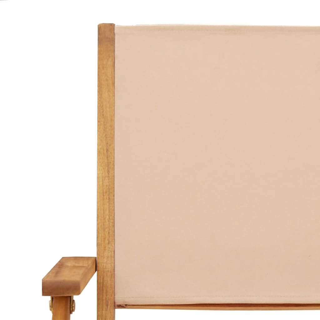 vidaXL 5-delige Tuinset massief hout en stof beige