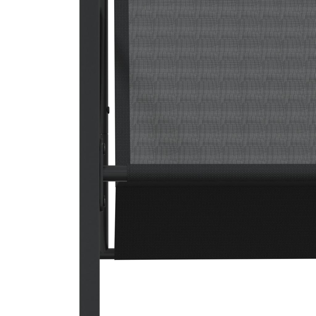 vidaXL 11-delige Tuinset textileen zwart
