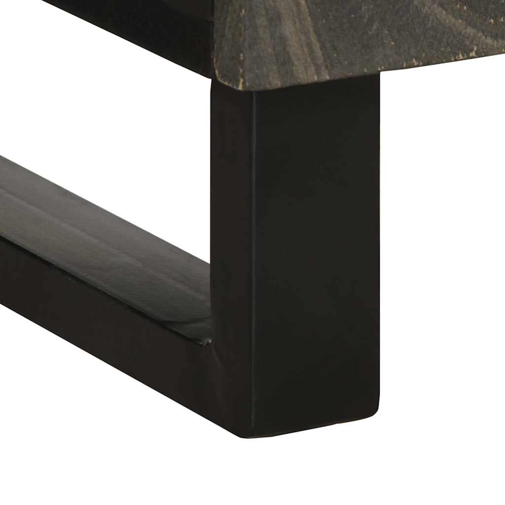 vidaXL Dressoir 40x33x75 cm massief mangohout zwart