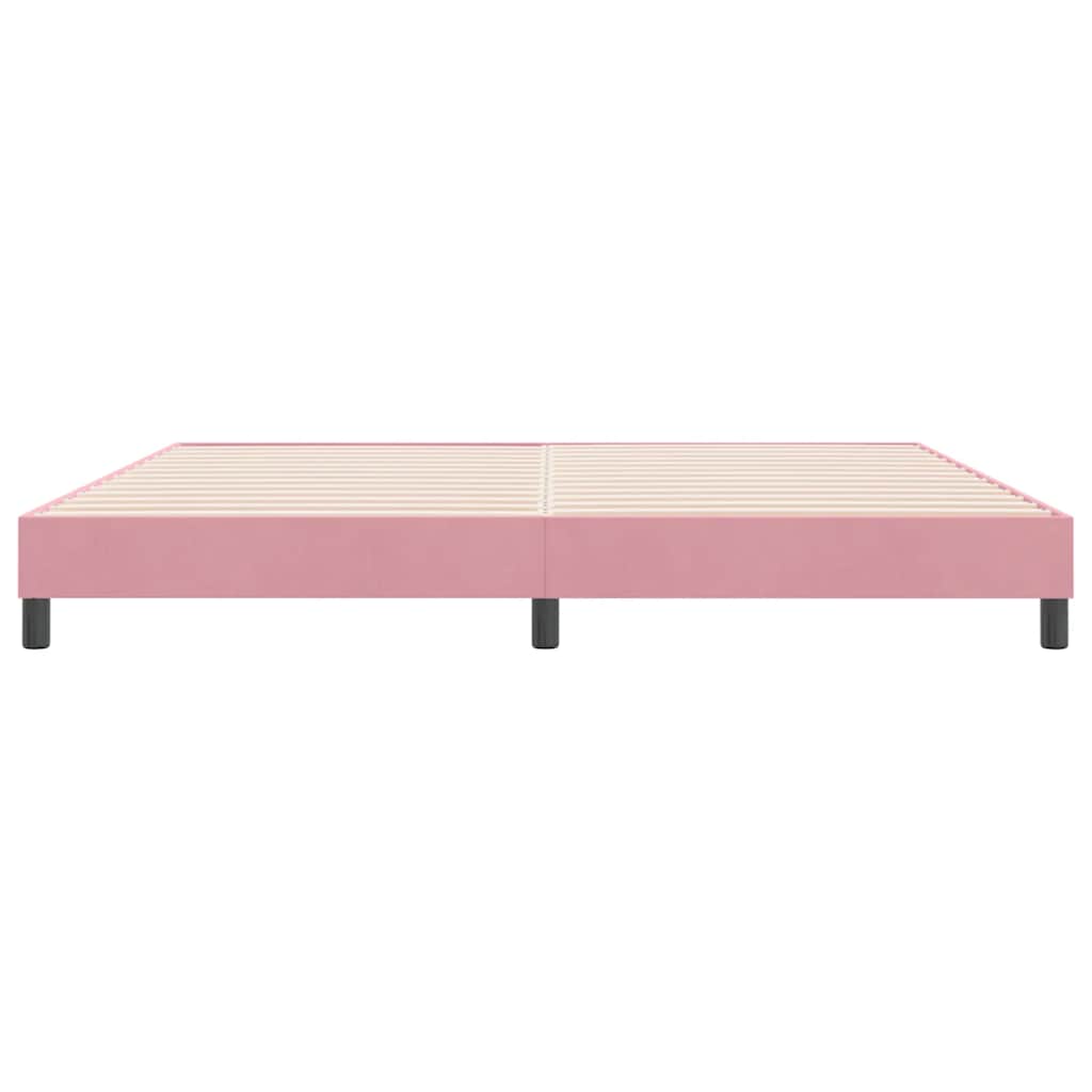 vidaXL Boxspring zonder matras fluweel roze 180x210 cm