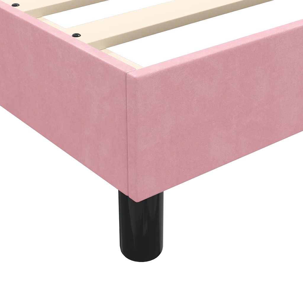 vidaXL Boxspring zonder matras fluweel roze 180x210 cm