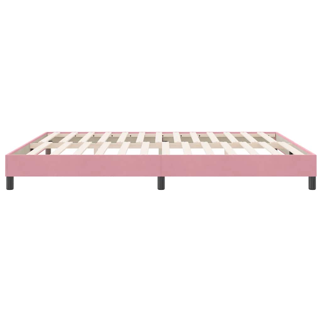 vidaXL Boxspringbed zonder matras 180x220 cm fluweel roze