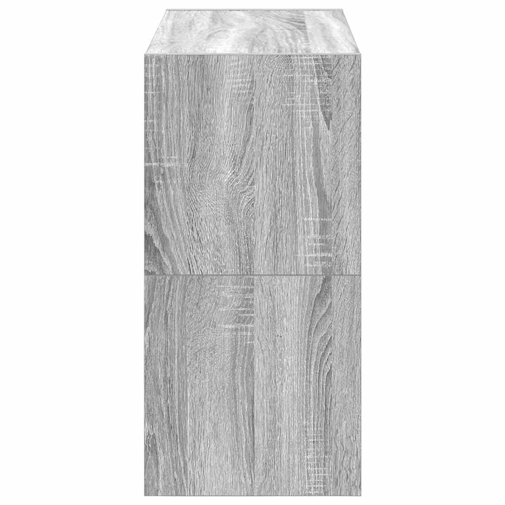 vidaXL Schoenenrekken 2 st stapelbaar 60x30x30,5 cm grijs sonoma eiken